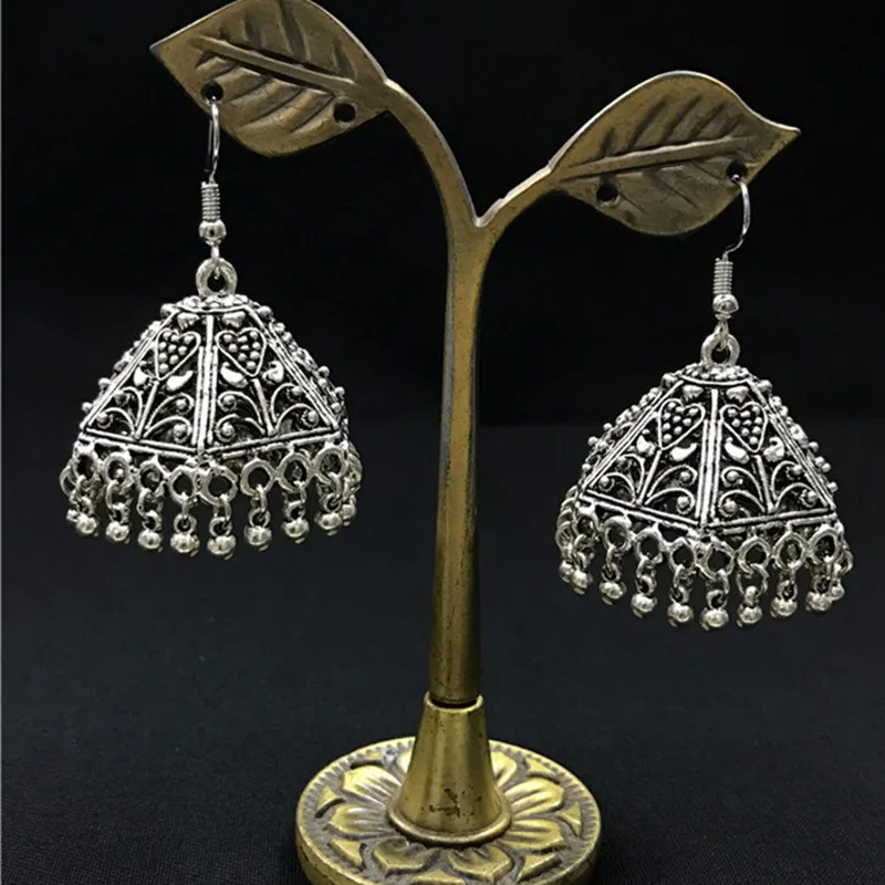 Fashion Ethnic Earrings Vintage Handwork Tibetan Silver Statement Metal Irregular Tassel Drop For Women Indian Jewelry | Украшения и