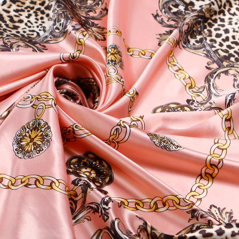 90*90 см печатных Leopard шарфы искусственная атласные шелковые с квадратным носком