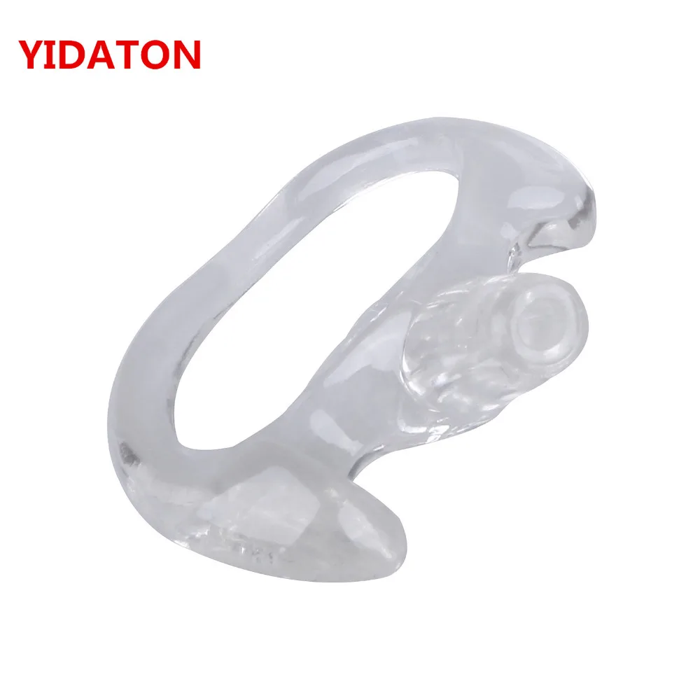 Two Way radio Ear Bud 10 Pairs Transparent Middle Silicone Soft Ear Bud for Covert Acoustic Tube Earpiece of Walkie Talkie