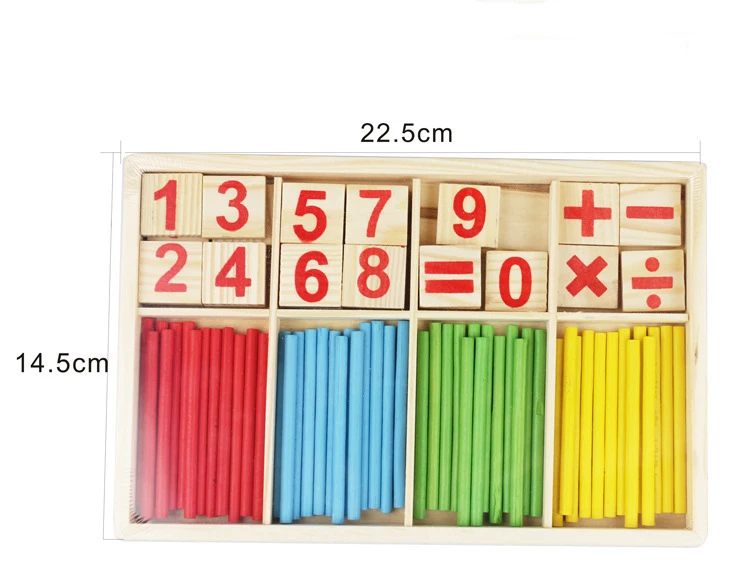 Детские Счетные палочки Развивающие деревянные игрушки строительные блоки для