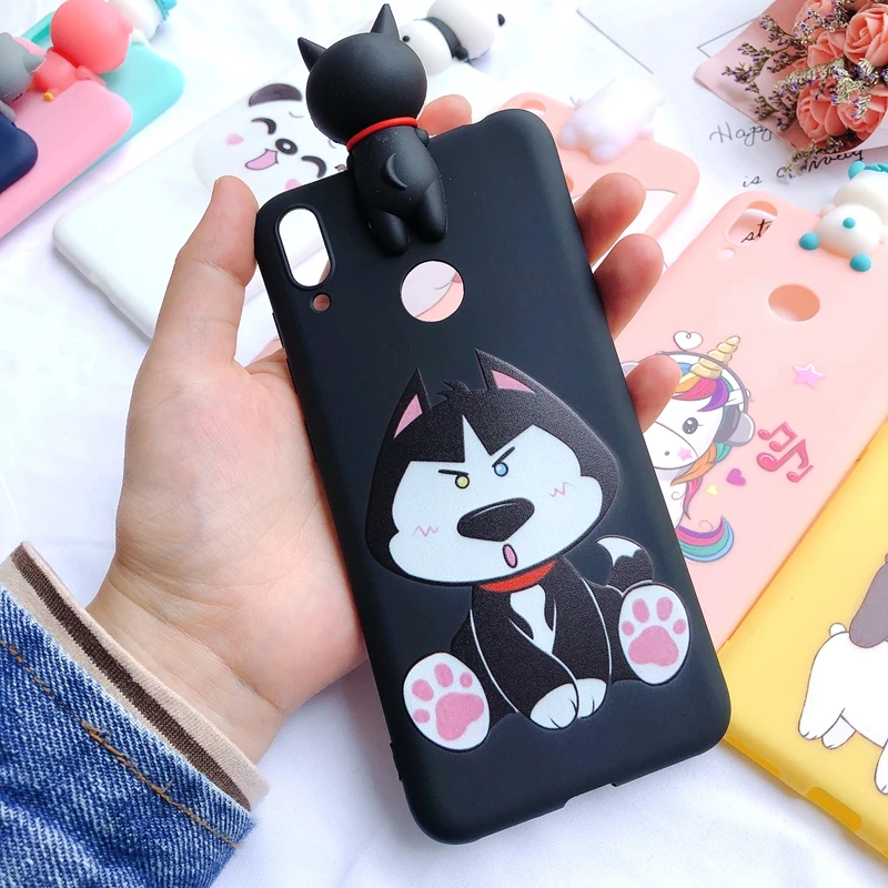 6 Y7 3D чехол для huawei Y7 чехол для телефона Kawaii Медведь Единорог силиконовый чехол для etui huawei Y7 Prime чехол+ отпечаток пальца - Цвет: 6