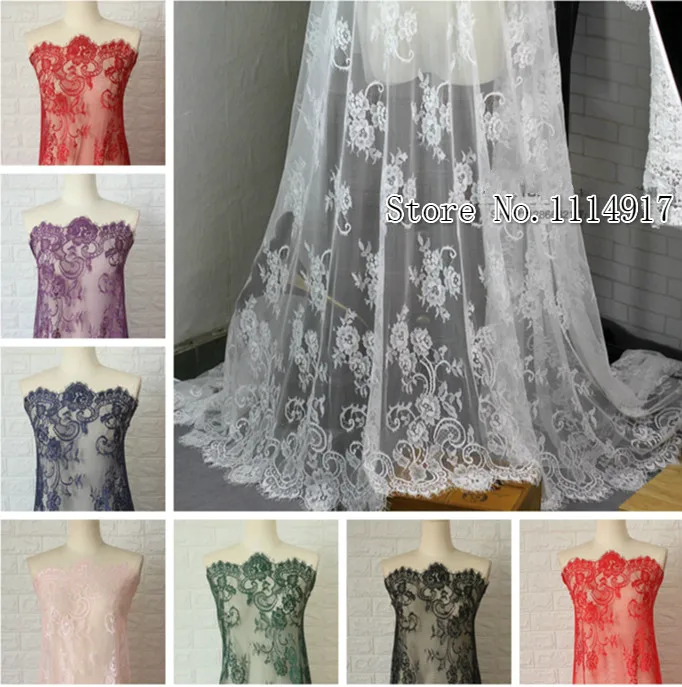 Красивая кружевная ткань для свадебных ресниц материал ручной работы вечернее