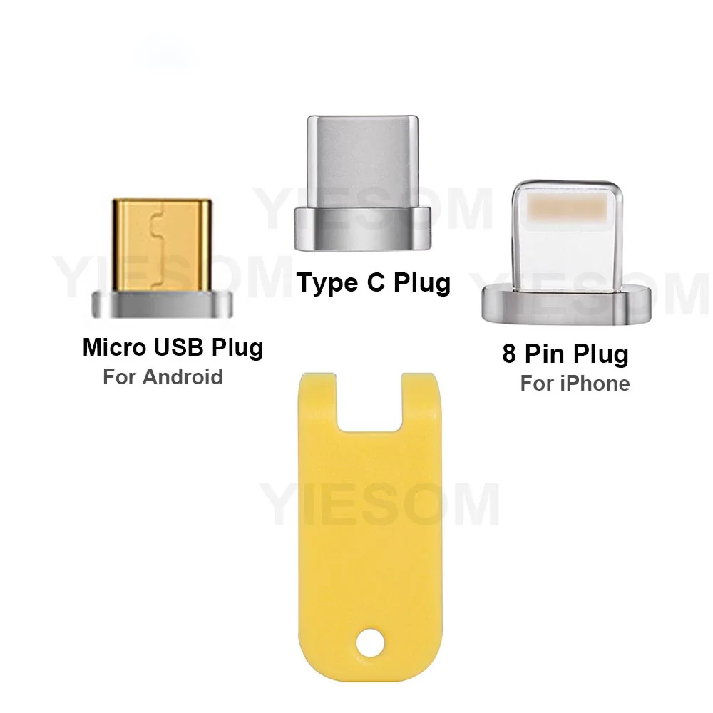 Магнитный Тип C/Micro USB штекер/Lightng 8 контактный кабель для зарядки переходник для Android для iPhone X 8 7 6 Магнитный кабель штекер