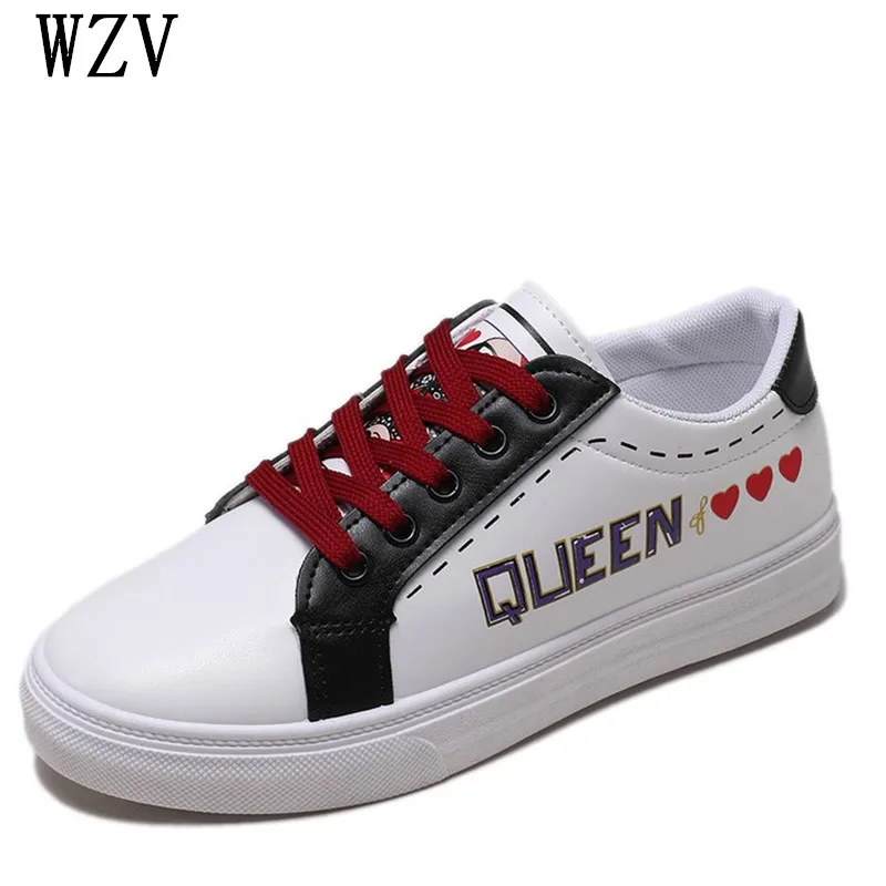 Женская повседневная обувь весна 2019 женская модные женские кеды с граффити