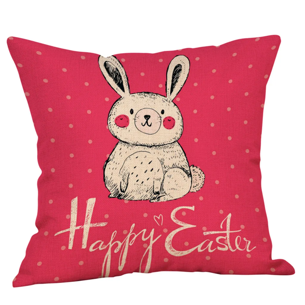 16 styles Cushion Cover Easter Cotton Square Rabbit ome Decoration maison Waist Decorative Pillowcases hrow PillowCase F300102 |