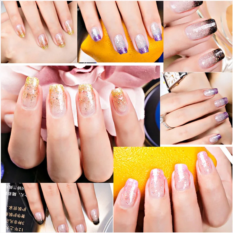 Блестящий Порошок для ногтей 12 шт./лот блестящий порошок пыльный драгоценный