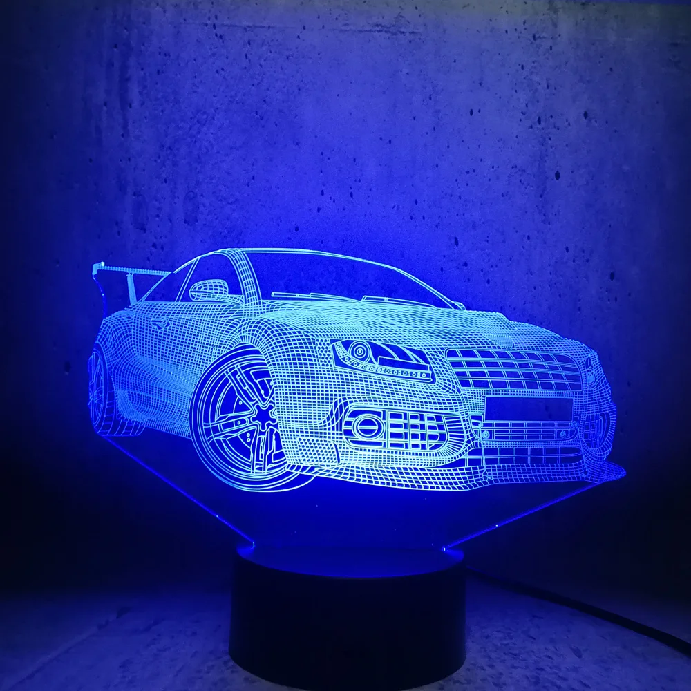 3D лампа для автомобиля классная декоративная мальчика супер веер подарок