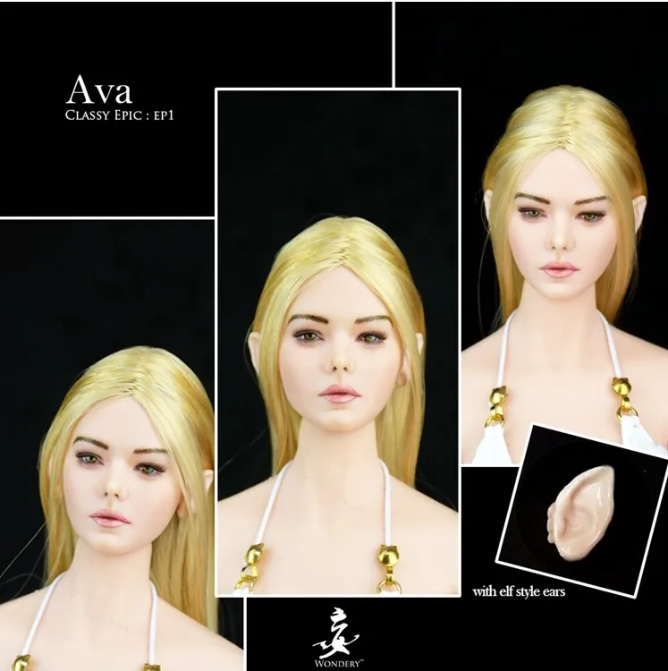 WONDERY 1/6 Ep01/Ep02 Daeris эва Эльф Девушка глава лепить съемный уши for1:6 женской фигуры