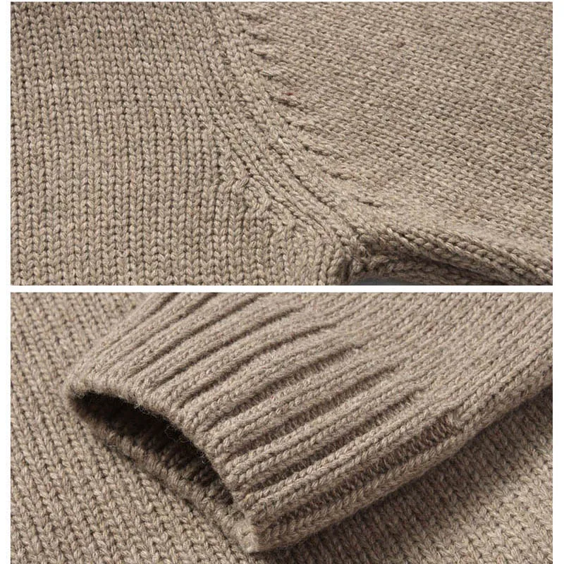 Good quality Autumn mens stand-collar knitted sweaters casual cardigan winter knitting coats fashion thick clothing | Мужская одежда