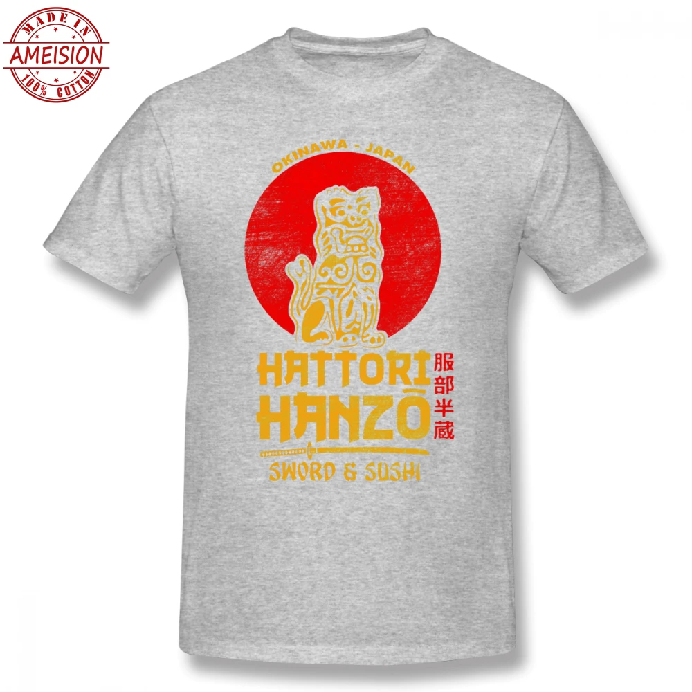 Hanzo футболка Hattori Веселая Мужская графическая с короткими рукавами 100 хлопок