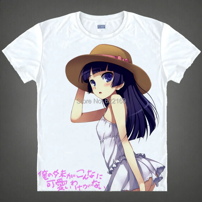 Футболка Oreimo с изображением милой маленькой сестры и черного кота костюмы для