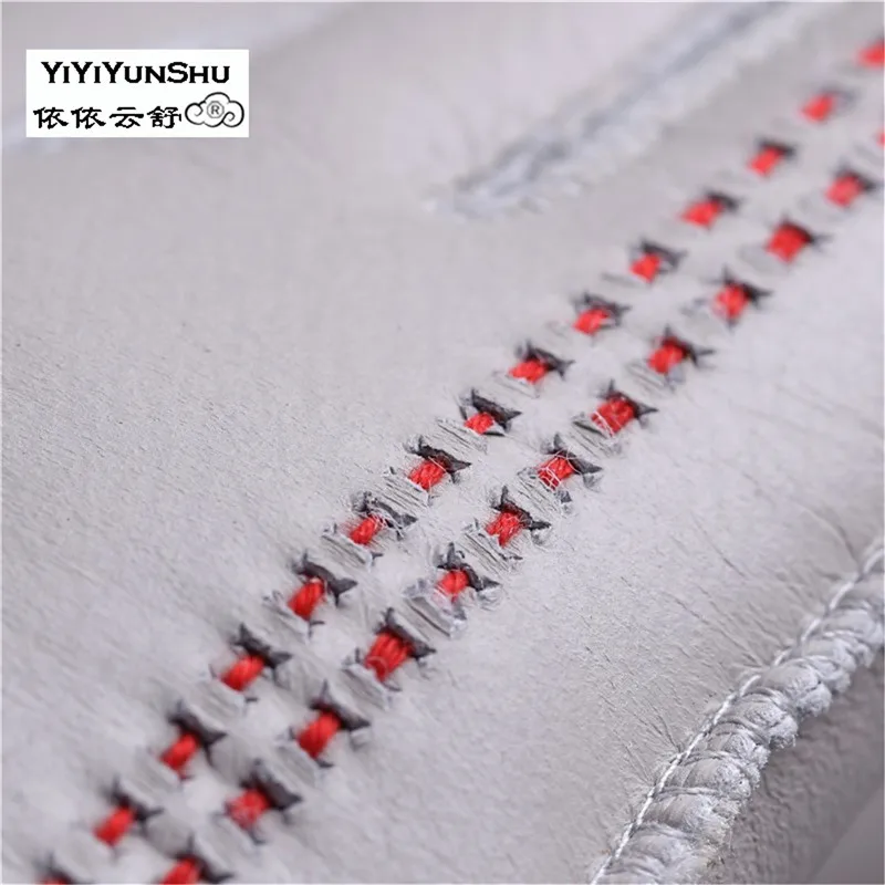Женские перчатки ручной работы из натуральной кожи YIYIYUNSHU теплые зимние овечьей