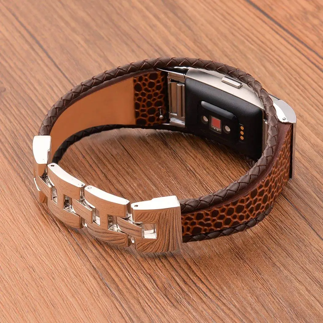 Роскошный кожаный ремешок YOOSIDE для часов Fitbit Charge 2 большой маленький сменный