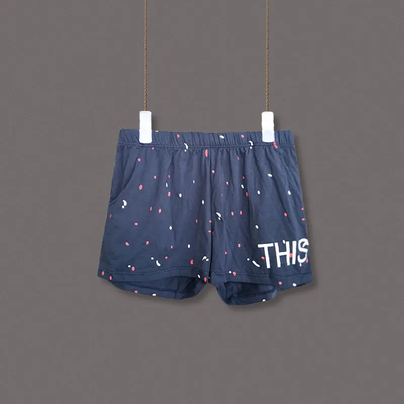 dark blue Soutong, мужское нижнее белье, боксеры, шорты, летние, мутанд, хлопок, мягкие, с принтом, свободные, короткие, домашние, трусы, мужские, для сна, штаны - Цвет: dark blue