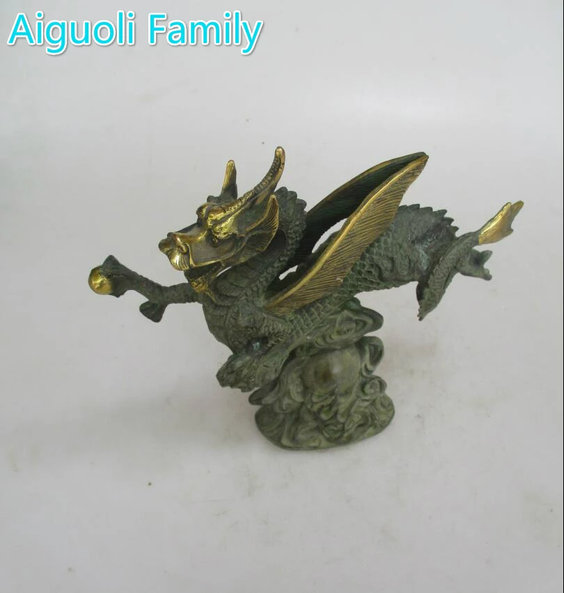 

AAA+Rare Chinese Old Bronze Carved Flying Dragon Sculpture/Art Antique Home Decoration Statue Gift