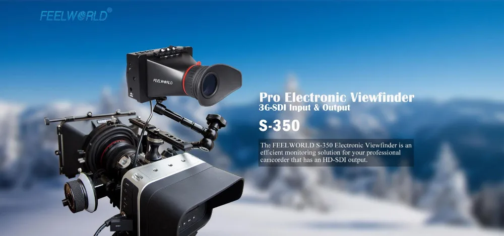 FEELWORLD S350 3," EVF 3G-SDI HDMI Электронный видоискатель 3,5" HD 800x480 ЖК-дисплей Лупа для DSLR камеры