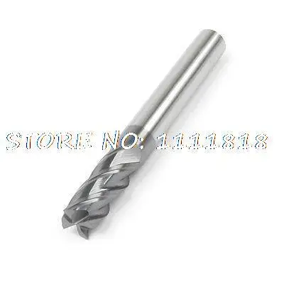

6mm x 15mm x 6mm x 50mm 4 Flutes Straight Shank Tungsten Carbide End Mill Tool