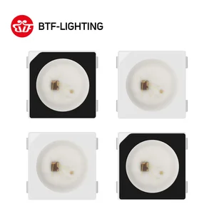 100  1000 шт. WS2812B RGB Пиксельная светодиодная микросхема 5050 SMD WS2812 IC Индивидуально Адресуемая цифровая чернаябелая версия DC5V