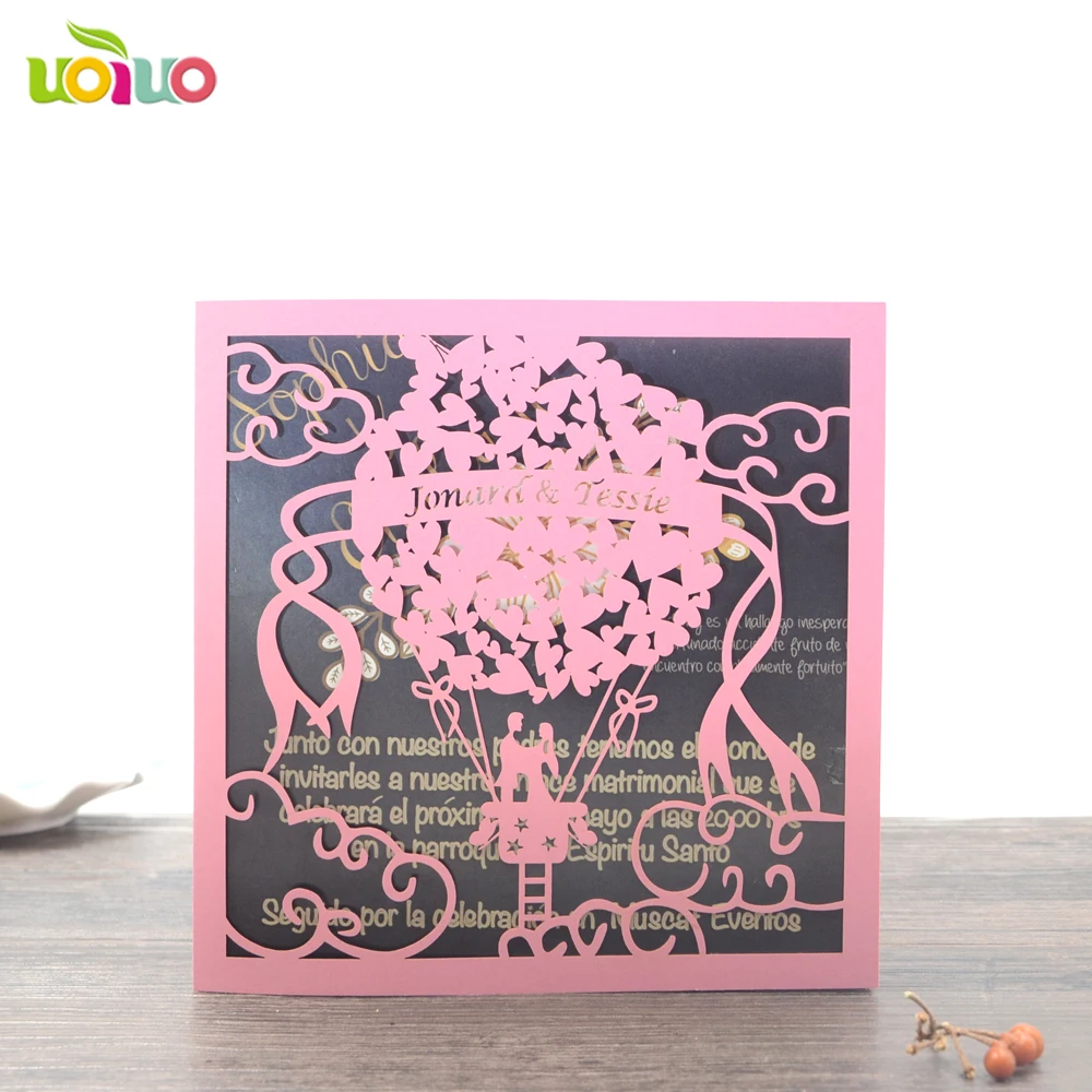 Бесплатная доставка новый дизайн романтический воздушный шар и открытка для