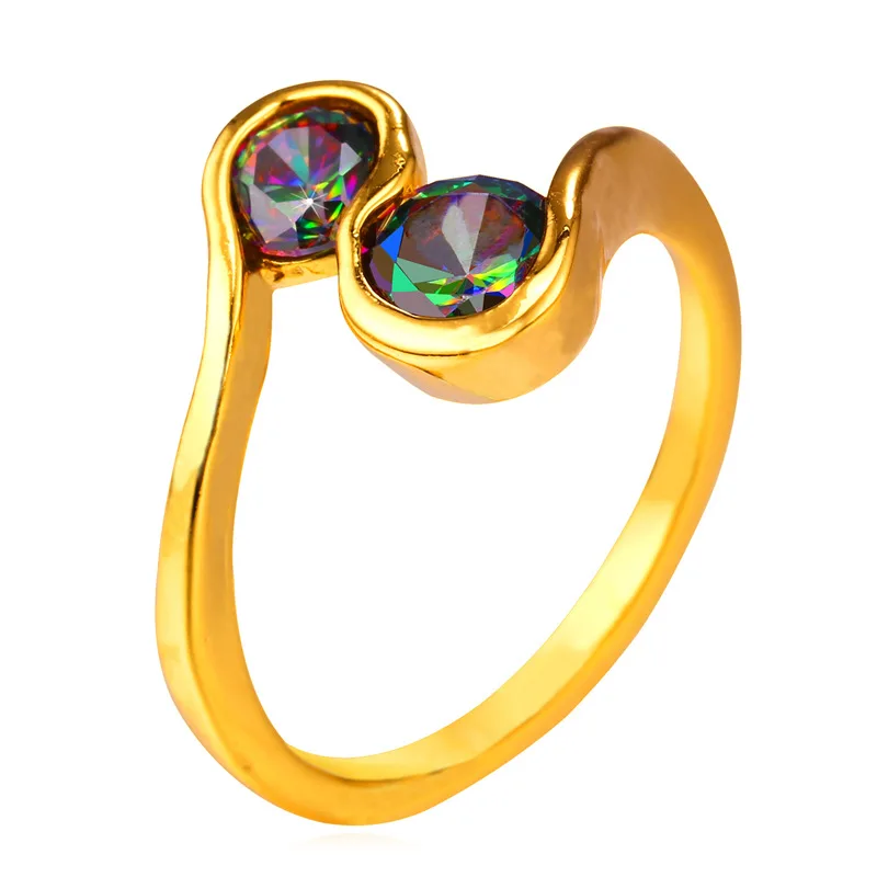 Кольцо Kpop Трендовое кольцо с цифрой 8 кристаллом циркония для женщин