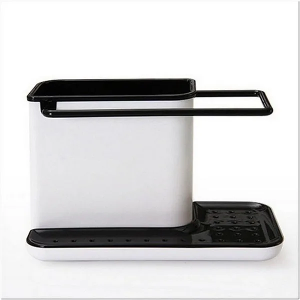 Black Полка для хранения губка для кухонной раковины ящик для слива сушилка для посуды кухонный держатель для хранения полотенец Органайзер подставки аккуратная посуда - Цвет: Black