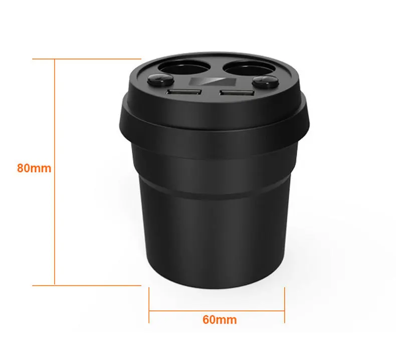 Автомобильное зарядное устройство 2 USB DC/5 V 3.1A чашка питания адаптер