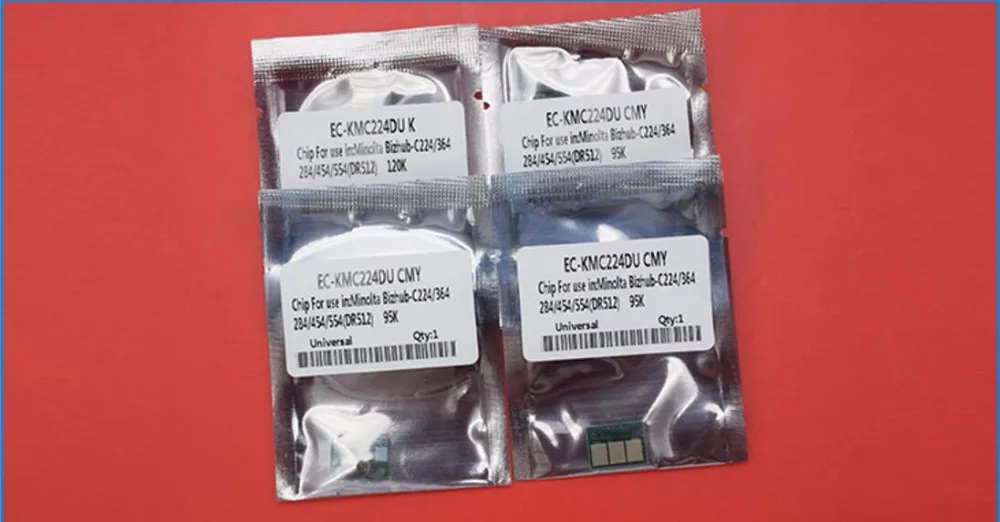 Новые совместимые чипы барабана для konica minolta C224 C284e C364 C554 C454 221S 287 сброса 4 шт./компл.