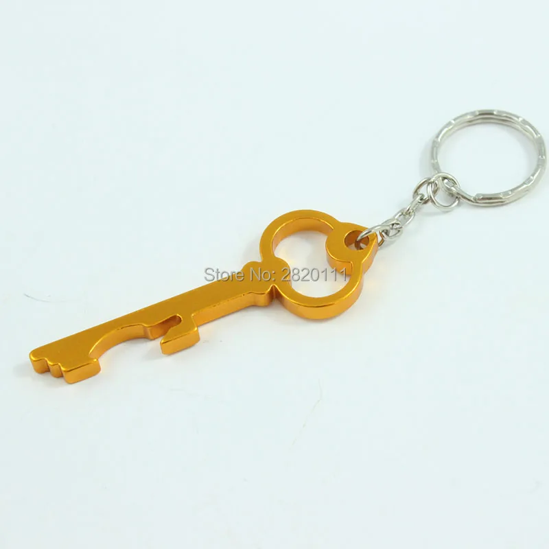 Wholesale-12Pcs открывалка для бутылок брелок из алюминиевого сплава пива рекламный