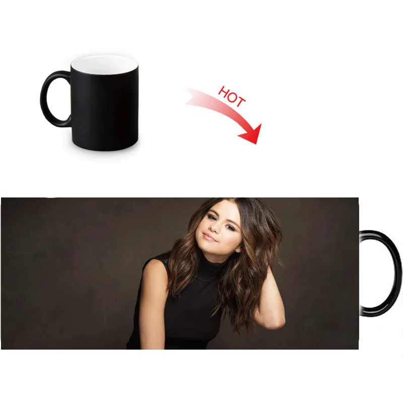 Керамическая кружка для морфинга Selena Gomez термочувствительные кружки изменения