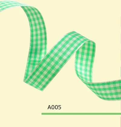 

1/2" Inch 12 mm or 1.2 mm gingham taffeta ribbon