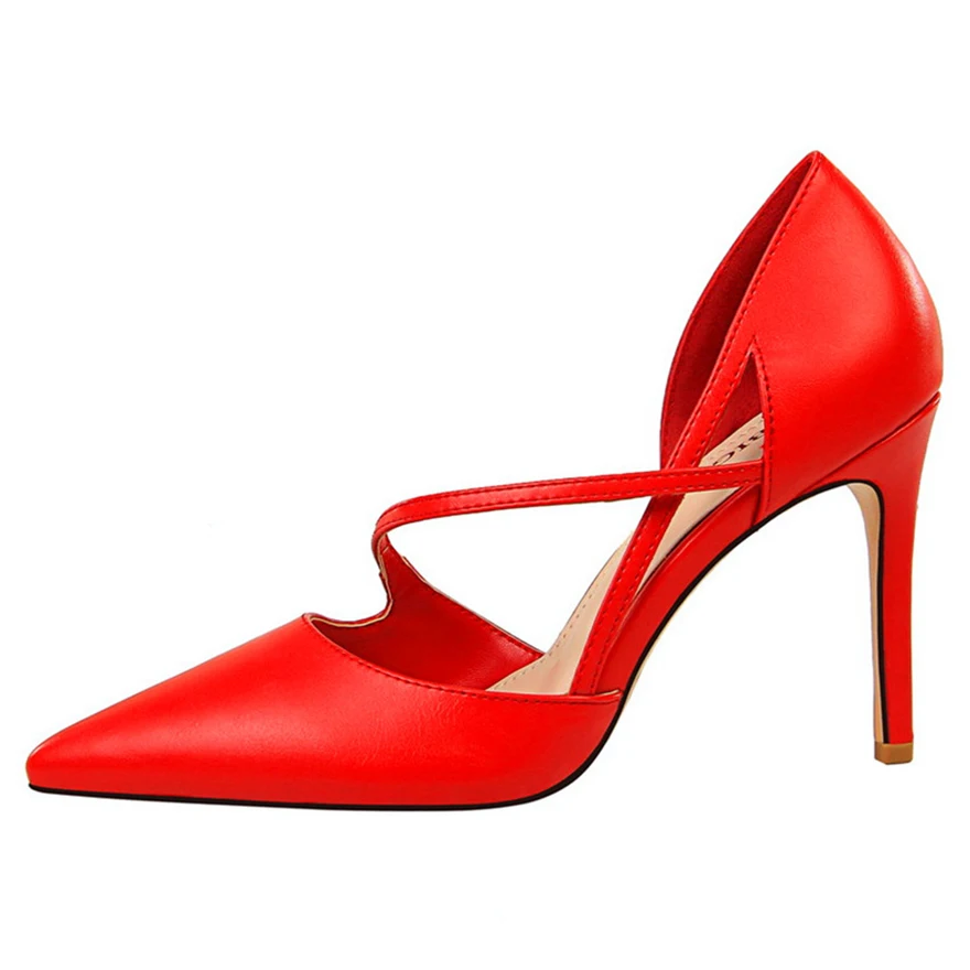 Новинка Женские туфли из мягкой кожи на тонком каблуке Выразительные офисные OL