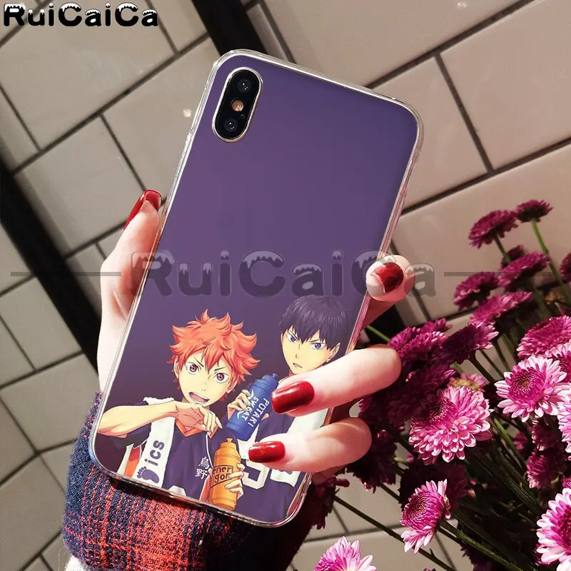 A4 RuiCaiCa Haikyuu Хината атак аниме ТПУ Мягкий силиконовый чехол для телефона для iPhone X XS MAX 6 6S 7 7plus 8 8Plus 5 5S XR - Color: A4