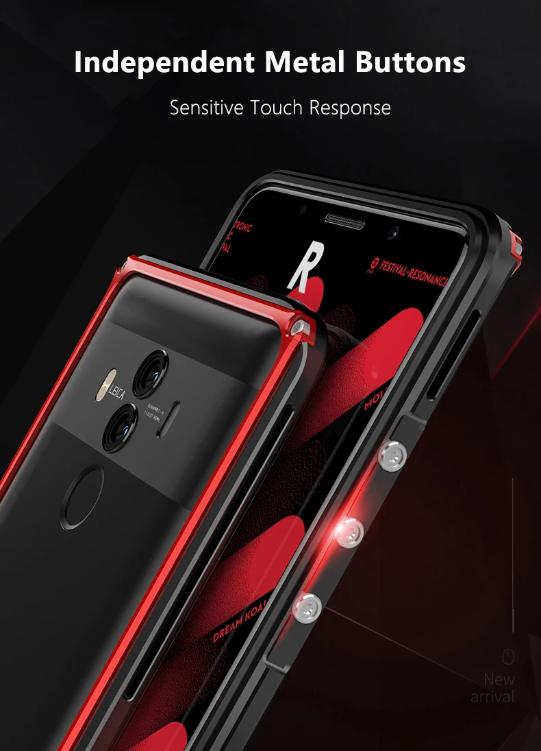 Для HUAWEI mate 10 Pro Чехол-бампер Роскошный тонкий жесткий металлический алюминиевый сплав ударопрочный чехол для телефона mate 10 Pro Чехол Funda