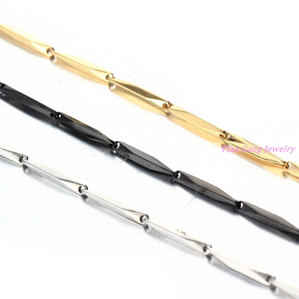 

Серебряный цвет золотой черный цвет 2 мм в ширину 316L ожерелье из нержавеющей стали Chian 16-40 дюймов Бесплатная выбор очаровательные мужские юв...