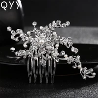 qyy 2019 rhinestones for hair comb bridal fashion jewelry wedding hair combs hair accessories clips bridal headpiece for women