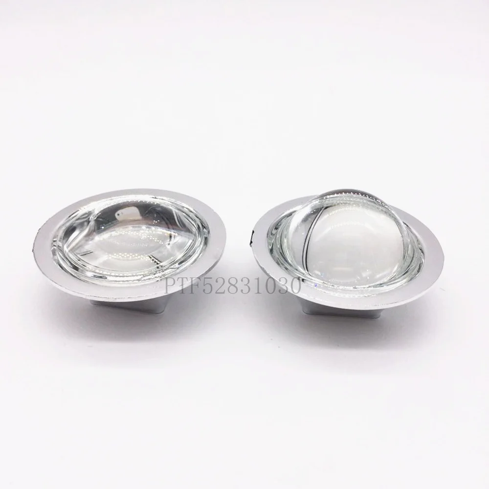 1 шт 60-80 градусов 90-120Degree 44 мм светодиодный очки Оптические convex светодиодные стеклянные линзы+ светодиодный рассеивателем, высокая мощность 10 Вт светодиодный