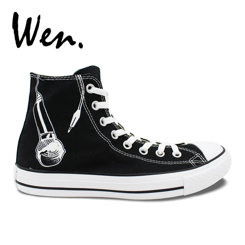 Оригинальные черные дизайнерские кроссовки Wen наушники и микрофон для мужчин