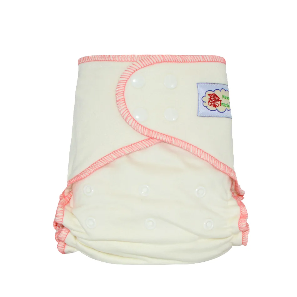 pink 12 шт/лот HappyFlute Onesize бамбуковый хлопковый подгузник, натуральный пеньковый подгузник, подходит для малышей от 5 до 15 кг - Цвет: pink