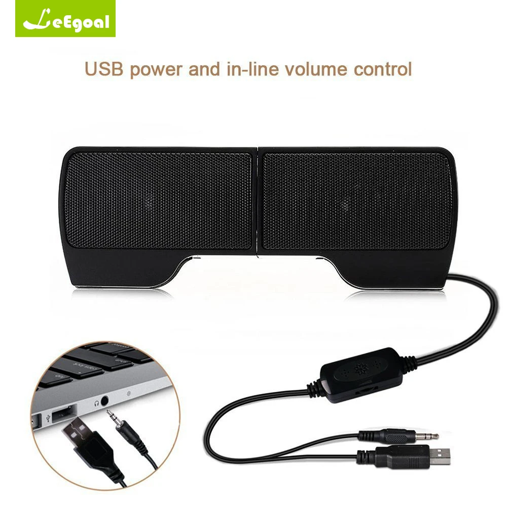 Leegoal клип динамик мини портативный Clipon USB стерео s линейный контроллер Саундбар