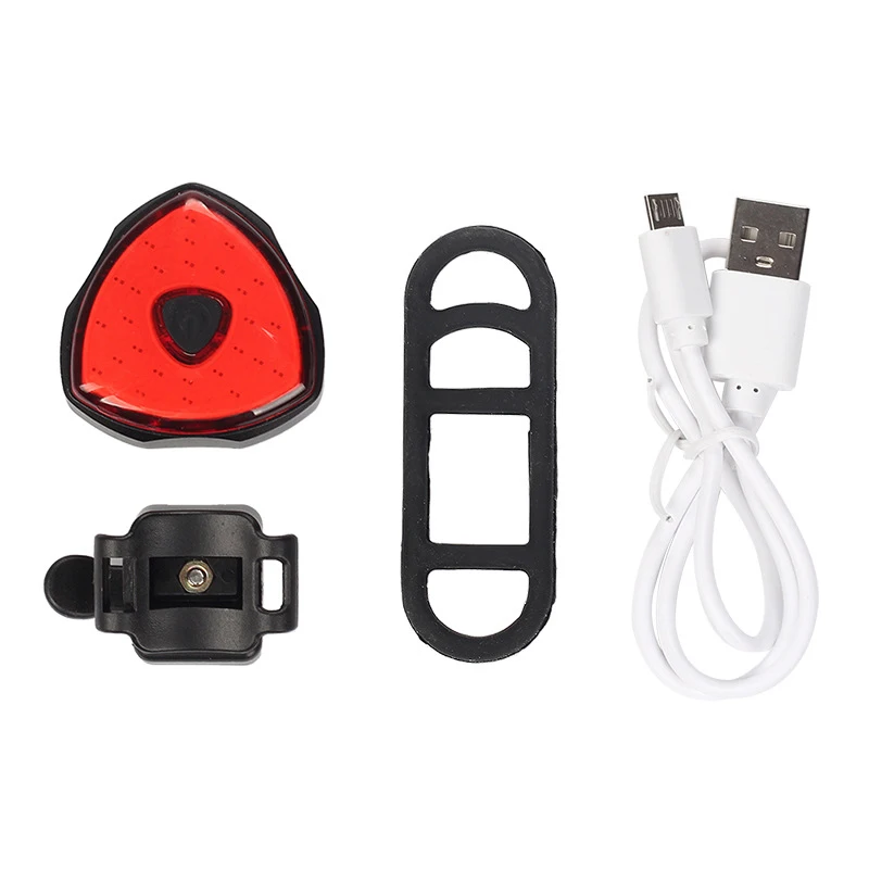 Мини usb зарядка велосипед задний фонарь Авто старт/стоп тормоз зондирования свет