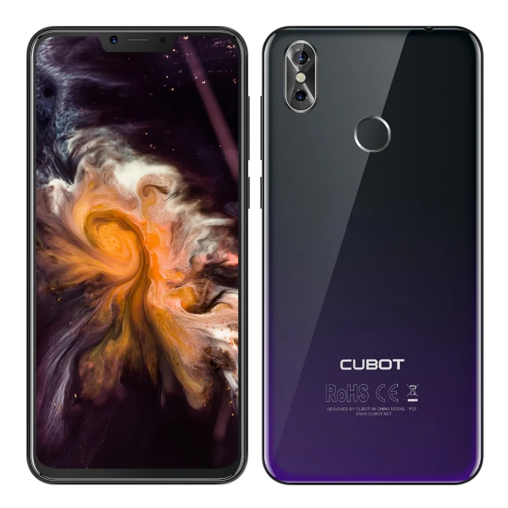 Cubot P20 6 18 'ཏ:9 экран 4 Гб 64 MT6750T восьмиядерный смартфон Android 8 0 4000 мАч 2246*1080 20MP + 2.0MP