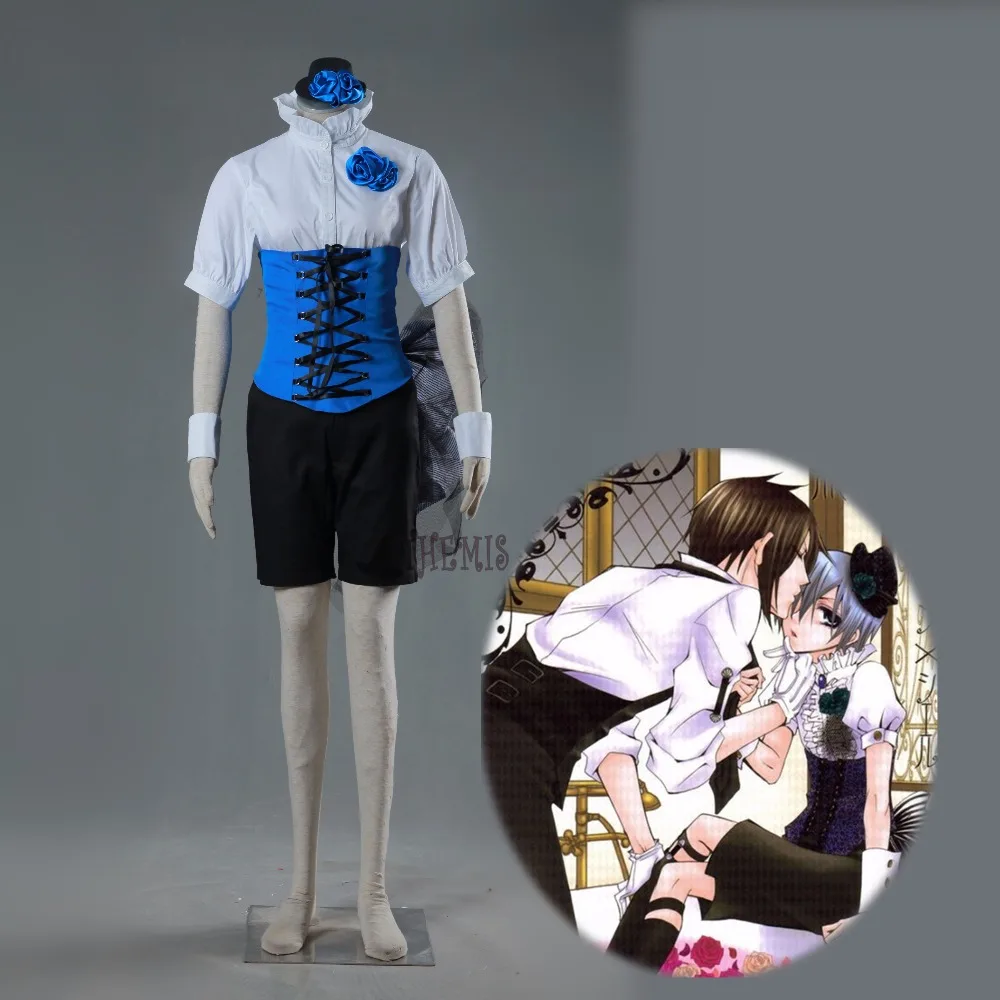 Athemis Новые комбинезоны наряды Черный Дворецкий цирк Ciel Phantomhive костюмы для косплея