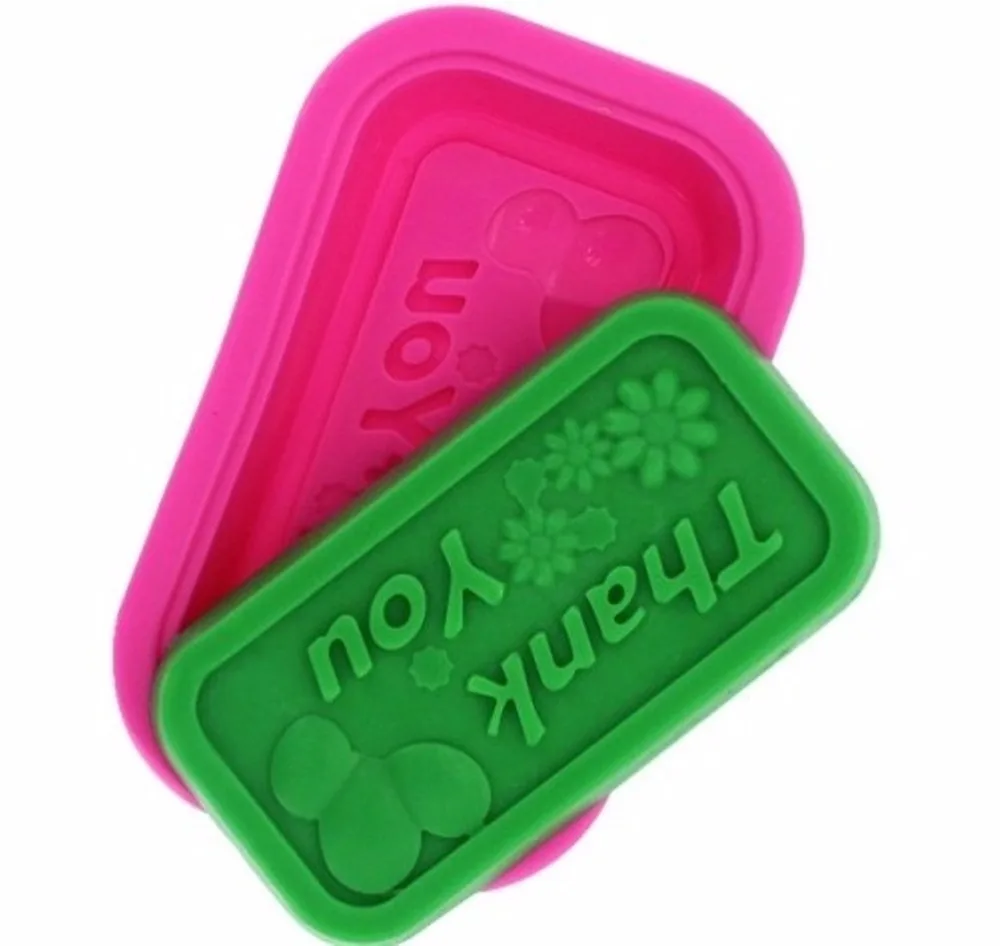 Оптовая продажа 5 шт. спасибо за слова силиконовая форма для мыла ручной работы