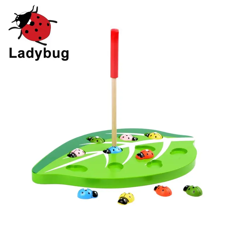Yingelon новая Божья коровка деревянная игра форма Детские игрушки поймать с