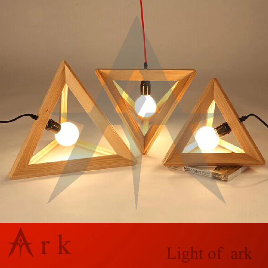 Модный дизайн современный и контрактный шаттл деревянный треугольник подвесной
