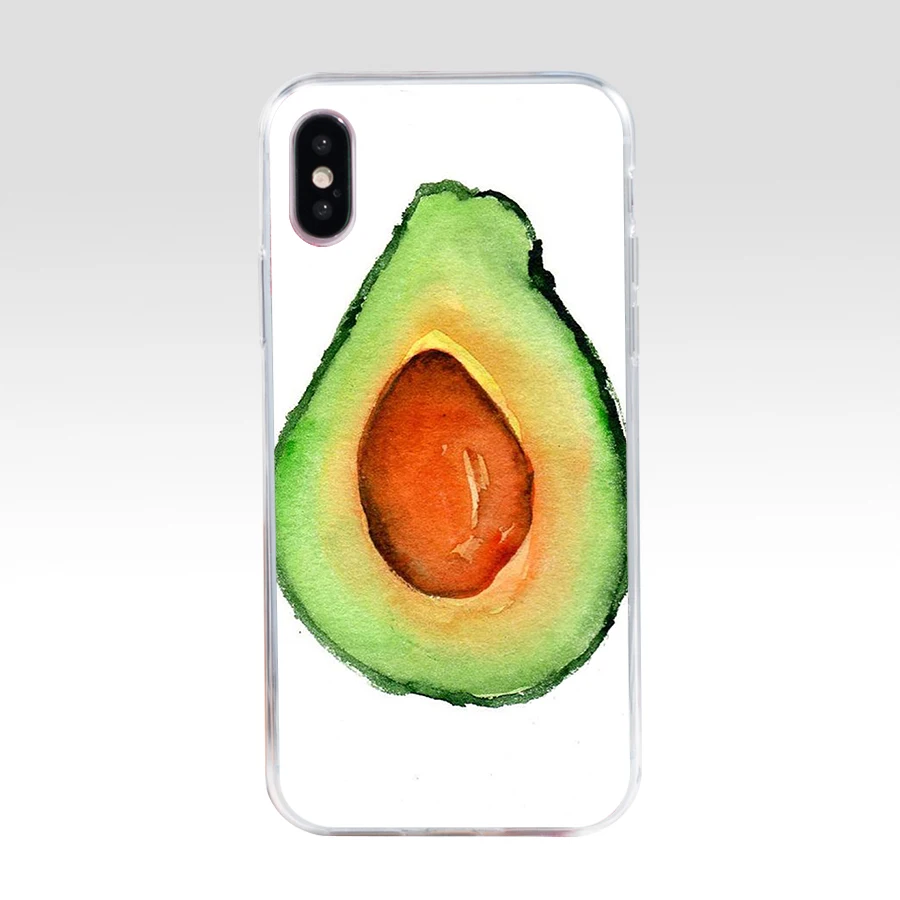 15AQ авокадо Детский мягкий Силиконовый ТПУ чехол для iphone 5 5s se X XR XS Max | Мобильные