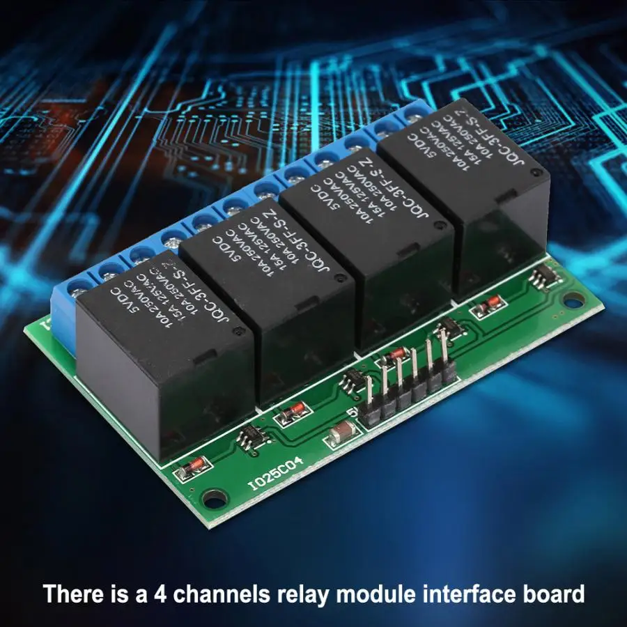 1 шт. 4 канальный DC5V низкоимпульсный пусковой самоблокирующийся релейный модуль