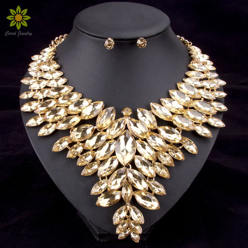 6 цветов s африканские Ювелирные наборы из бисера Свадебное ожерелье женский