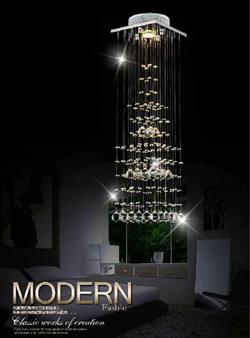 Современная квадратная светодиодная хрустальная люстра квадратные хрустальные