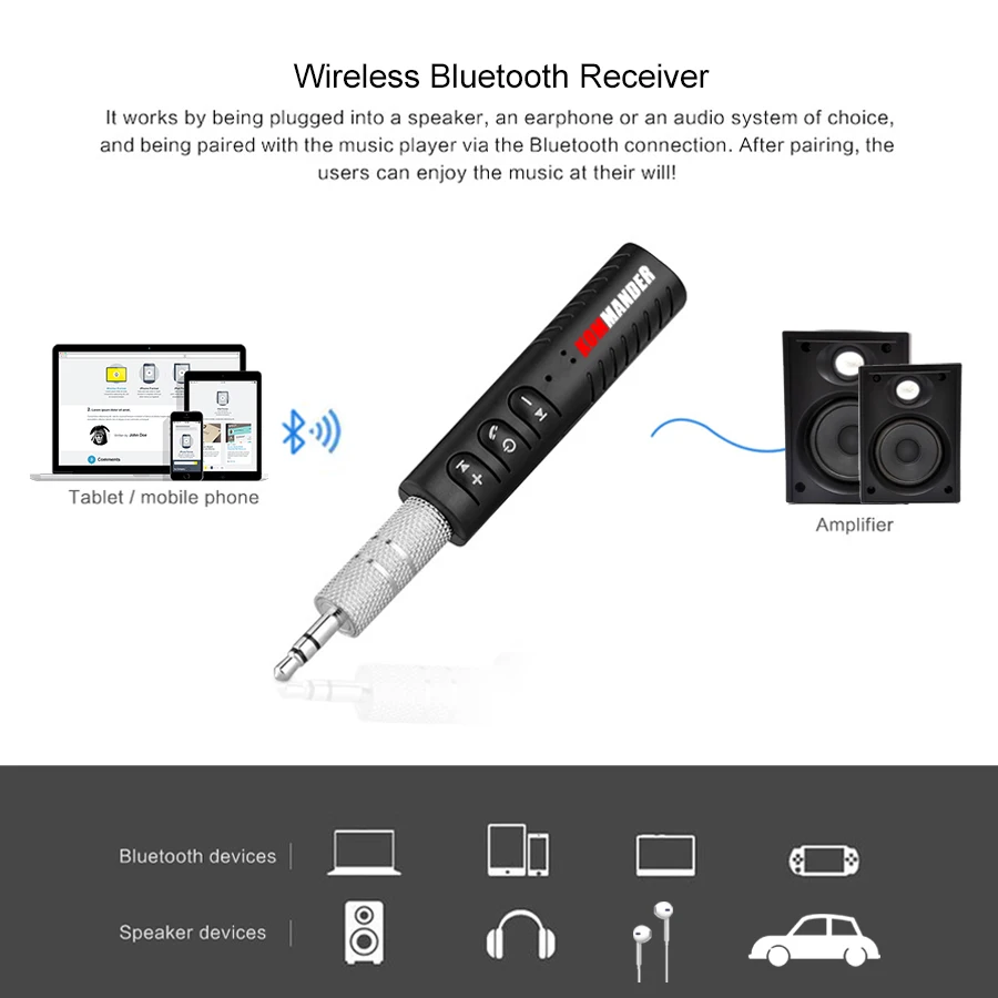 KOMMANDER универсальный разъем Bluetooth гарнитура для автомобиля громкой музыки